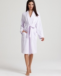 In soft lilac cotton, Lauren Ralph Lauren's waffle knit robe creates a spa-worthy experience with all the comfort of home. In soft lilac cotton, Lauren Ralph Lauren's waffle knit robe creates a spa-worthy experience with all the comfort of home.