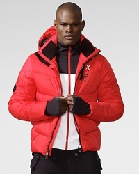 Designed to excel in a range of conditions, RLX's plush jacket is constructed from durable, water-resistant nylon with a warm down fill and removable hood Designed to excel in a range of conditions, RLX's plush jacket is constructed from durable, water-resistant nylon with a warm down fill and removable hood