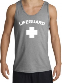 Lifeguard Tank - Adult Sleeveless Shirt Tanktop - Sports Grey Lifeguard Tank - Adult Sleeveless Shirt Tanktop - Sports Grey