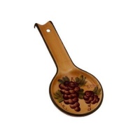KITCHEN SPOON REST, TUSCANY GRAPE WINE DECOR KITCHEN SPOON REST, TUSCANY GRAPE WINE DECOR