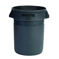 Rubbermaid Commercial FG263200 Gray 32 Gallon LLDPE Round Brute Container without Lid Rubbermaid Commercial FG263200 Gray 32 Gallon LLDPE Round Brute Container without Lid