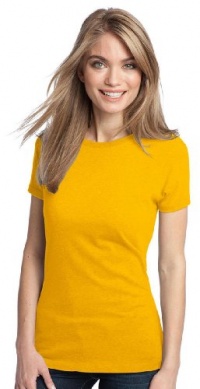 District Made Women's Perfect Fit Crewneck T-Shirt, Gold, X-Large District Made Women's Perfect Fit Crewneck T-Shirt, Gold, X-Large
