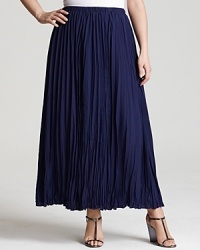 This boho-perfect Love Ady maxi skirt is pleated and purposefully crinkled to look sharp under a tailored blazer or casual with a crisp tank. This boho-perfect Love Ady maxi skirt is pleated and purposefully crinkled to look sharp under a tailored blazer or casual with a crisp tank.