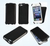 Bear Motion BMIP5FLIPBK Premium Flip Folio Case for iPhone 5 - 1 Pack - Retail Packaging - Black