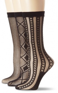 Ellen Tracy Women's 3 Pair Net Trouser Sock Ellen Tracy Women's 3 Pair Net Trouser Sock