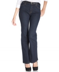 A true classic with an updated fit that's just for you: Not Your Daughter's Jeans Sarah stretch boot cut style in a flattering dark denim rinse. A true classic with an updated fit that's just for you: Not Your Daughter's Jeans Sarah stretch boot cut style in a flattering dark denim rinse.