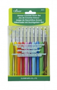 Clover 3672 Amour Crochet Hook Set, 10 sizes Clover 3672 Amour Crochet Hook Set, 10 sizes