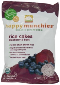 Happy Munchies Rice Cakes, Blueberry and Beet, 1.4 Ounce Happy Munchies Rice Cakes, Blueberry and Beet, 1.4 Ounce