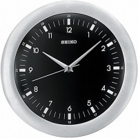 Seiko Wall Clock Silver-Tone Metallic Case Seiko Wall Clock Silver-Tone Metallic Case