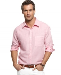 Use your senses. Texture adds a tactile element that elevates any outfit with this classic shirt from Tasso Elba. Use your senses. Texture adds a tactile element that elevates any outfit with this classic shirt from Tasso Elba.