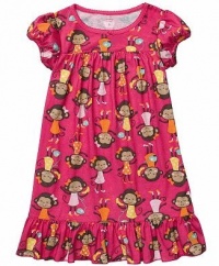 Carter's Gown - Monkey With Banana 2T-5T (4T) Carter's Gown - Monkey With Banana 2T-5T (4T)