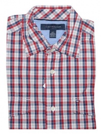 Tommy Hilfiger Men Plaid Short Sleeve Shirt Tommy Hilfiger Men Plaid Short Sleeve Shirt