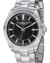 Stuhrling Original Men's 408G.33111 Aquadiver Regatta Marine Swiss Quartz Date Black Dial Stainless Steel Bracelet Watch