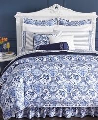 Lauren by Ralph Lauren, Palm Harbor White Quilted KING Sham Lauren by Ralph Lauren, Palm Harbor White Quilted KING Sham