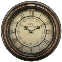 Geneva 14-Inch Weathered Plastic Wall Clock Geneva 14-Inch Weathered Plastic Wall Clock