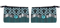 Rikki KnightTM Letter T Initial Sky Blue Damask and Stripes Monogrammed Scuba Foam Coin Purse Rikki KnightTM Letter T Initial Sky Blue Damask and Stripes Monogrammed Scuba Foam Coin Purse