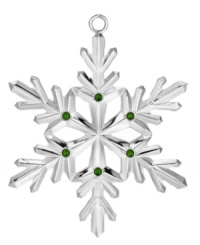Let it snow. Intricate detail and sparkling white accents will make Waterford's 2012 snowflake ornament a favorite every year. Let it snow. Intricate detail and sparkling white accents will make Waterford's 2012 snowflake ornament a favorite every year.