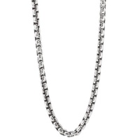 925 Silver Oxidized Puff Chain-2.4mm 18 , 20 or 24 IN 925 Silver Oxidized Puff Chain-2.4mm 18 , 20 or 24 IN