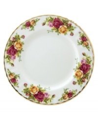 This popular bone china pattern surrounds blooming sprays of colorful English roses with hand-applied bands of 22K gold. Safe for use in the dishwasher, oven and freezer. Manufacturer's two-year warranty. This popular bone china pattern surrounds blooming sprays of colorful English roses with hand-applied bands of 22K gold. Safe for use in the dishwasher, oven and freezer. Manufacturer's two-year warranty.