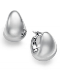 Big things come in small packages, and this pair of hoop earrings justifies that. The wide band enhances the appeal. Crafted from sterling silver. Approximate drop: 1/2 inch. Approximate diameter: 3/8 inch. Big things come in small packages, and this pair of hoop earrings justifies that. The wide band enhances the appeal. Crafted from sterling silver. Approximate drop: 1/2 inch. Approximate diameter: 3/8 inch.