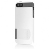 Incipio KickSnap for iPhone 5 - Retail Packaging - Optical White / Charcoal Gray