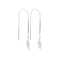 925 Sterling Silver TRIBAL PLATE Threader Earrings 925 Sterling Silver TRIBAL PLATE Threader Earrings