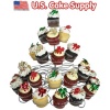 U.S. Cake Supply® Brand 41 Count Metal Cupcake Dessert Stand with 5 Tiers - Great for Holiday & Birthday Parties - Halloween - Thanksgiving - Christmas - 4th of July - Valentines Day - Saint Patricks Day - Use with Themed Wilton Cupcake Baking Cups