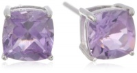 Sterling Silver 6mm Cushion Gemstone Solitaire Earrings Sterling Silver 6mm Cushion Gemstone Solitaire Earrings