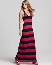 Easy-chic style is achieved in this Soft Joie maxi dress, boldly striped with panache. Easy-chic style is achieved in this Soft Joie maxi dress, boldly striped with panache.