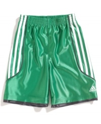 He'll have a championship look with these shorts from adidas. He'll have a championship look with these shorts from adidas.