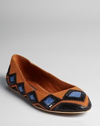 With lizard and snakeskin embossed accents, STEVEN BY STEVEN MADDEN's Shilah flats lend a worldly look. With lizard and snakeskin embossed accents, STEVEN BY STEVEN MADDEN's Shilah flats lend a worldly look.