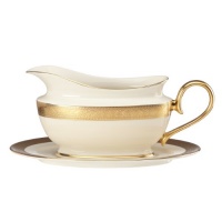 Lenox Westchester Sauce Boat and Stand, Ivory Lenox Westchester Sauce Boat and Stand, Ivory