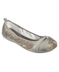 Sparkly with ribbon detail. The Sophie flats by DKNY Active will be your new obsession.