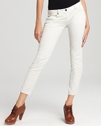 These Theory corduroy pants refresh the skinny silhouette with a fresh cropped length and the surprise of winter white. Pair them with heeled oxfords for new-season chic. These Theory corduroy pants refresh the skinny silhouette with a fresh cropped length and the surprise of winter white. Pair them with heeled oxfords for new-season chic.