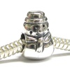 Christmas Gift Sterling Silver Christmas Snowman W/ Hat Scarf Bead For Pandora Troll European Charm Bracelets