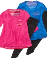 Everything is better in pairs. Energie's adorable tunic and legging set will keep her stylishly comfy all day long. Everything is better in pairs. Energie's adorable tunic and legging set will keep her stylishly comfy all day long.
