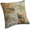 Brentwood 18-Inch Bird Tapestry Pillow, Yellow Bird