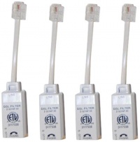 Actiontec Universally Compatible Inline DSL Phone Filters - 4 Pack (FLTR4DSL02) Actiontec Universally Compatible Inline DSL Phone Filters - 4 Pack (FLTR4DSL02)