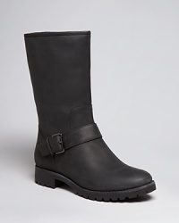 Moto styling gives these supremely wearable flat boots chic appeal, by Sperry Top-Sider. Moto styling gives these supremely wearable flat boots chic appeal, by Sperry Top-Sider.