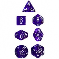 Polyhedral 7-Die Translucent Dice Set - Blue Polyhedral 7-Die Translucent Dice Set - Blue