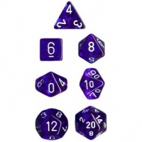 Polyhedral 7-Die Translucent Dice Set - Blue