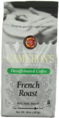 Cameron's French Roast Decaf Ground Coffee, 10-Ounce Bags (Pack of 3) Cameron's French Roast Decaf Ground Coffee, 10-Ounce Bags (Pack of 3)
