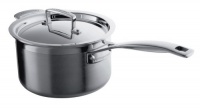 Le Creuset Tri-Ply Stainless Steel 4-Quart Covered Saucepan Le Creuset Tri-Ply Stainless Steel 4-Quart Covered Saucepan
