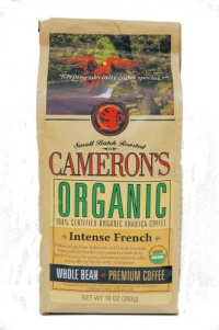 Cameron's Organic Intense French Whole Bean Coffee, 10-Ounce Bags (Pack of 3) Cameron's Organic Intense French Whole Bean Coffee, 10-Ounce Bags (Pack of 3)