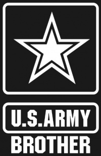 U.S. ARMY BROTHER STAR Logo white window or bumper sticker U.S. ARMY BROTHER STAR Logo white window or bumper sticker