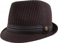 Goorin Brothers La Thonte Charcoal Pinstripe Fedora Hat (Medium) Goorin Brothers La Thonte Charcoal Pinstripe Fedora Hat (Medium)