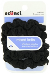 Scunci Effortless Beauty Mini Slinky Black Twisters, 6-Count Scunci Effortless Beauty Mini Slinky Black Twisters, 6-Count