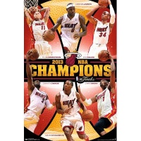 (22x34) Miami Heat 2013 NBA Champions Sports Poster (22x34) Miami Heat 2013 NBA Champions Sports Poster