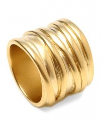 Kenneth Cole New York Ring, Gold-Tone Wide Band Size 7.5 Kenneth Cole New York Ring, Gold-Tone Wide Band Size 7.5
