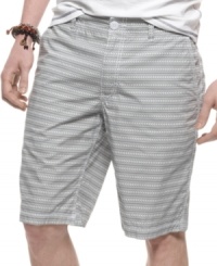 Bored of your regular pattern? Change it up with these tribal print shorts from Bar III. Bored of your regular pattern? Change it up with these tribal print shorts from Bar III.